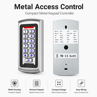 Lector de Tarjetas de Identificación EM de 125KHz, Controlador de Acceso para Puertas, Carcasa Metálica, Sistema de Seguridad con Teclado Independiente para Interiores, Control de Acceso