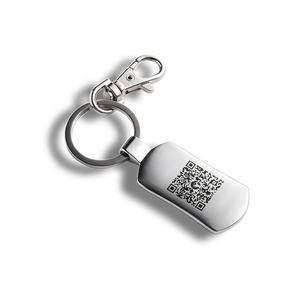 Llavero Metálico con Código QR, Adhesivo Impreso en Blanco, Llavero Metálico de Recuerdo con Logotipo Personalizado - Product Image 5