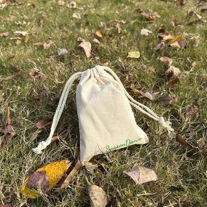 Hot Selling Custom Logo Canvas <b>Drawstring</b> Gift <b>Pouch</b> Eco-friendly Cotton Draw String Bag - Product Image 4