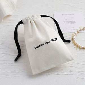 Wholesale Eco-Friendly Cotton Linen Durable Lightweight Reusable Shoe Pouch Drawstring Custom Logo Printed Gift <b>Storage</b> Bag - Product Image 5
