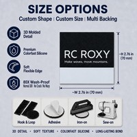 Badge en silicone à structure visuelle superposée avec logo personnalisé pour insignes de shorts de marque outdoor, destiné aux grossistes