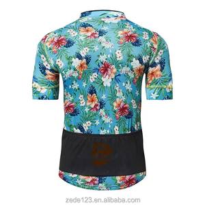 Maillot de cyclisme à manches courtes à séchage rapide avec imprimé floral tropical personnalisable, équipement de cyclisme sur route, vêtements de cyclisme personnalisés - Product Image 2