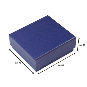 Scatola portagioie blu per gemelli, custodia elegante per accessori da uomo, confezione regalo - Product Image 2