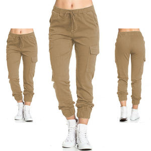 Pantalones de Lápiz para Primavera y Verano, Venta al por Mayor, Pantalones de <span class=keywords><strong>Mujer</strong></span>, Overoles con <span class=keywords><strong>M</strong></span>últiples Bolsillos y Cordón Ajustable, Pantalones Casuales - Product Image 2