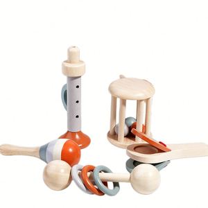 X515 Juego de Juguetes Musicales Educativos Tempranos para Bebés, Juego de Entrenamiento Auditivo para Niños Pequeños, Juguetes Musicales de Madera Montessori - Product Image 1