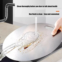 Planche à découper ronde double face en acier inoxydable 304, antibactérienne, à décongélation rapide, accessoire de cuisine pour une découpe pratique