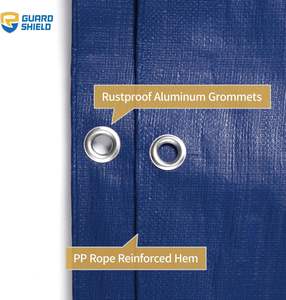 GUARD SHIELD Heavy Duty Woven Coated Flame Retardant Matte Blue Tarp Waterproof 20x20 Feet UV Resistant Outdoor Cover 11mil - Product Image 3