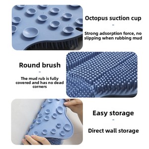 Rubbing Hands <b>Tool</b> for Bathing and Bathing, Rubbing Hands Pad, Thickened and Strong Suction Cup Rubbing Hands, Bathing Foot Mat - Product Image 2