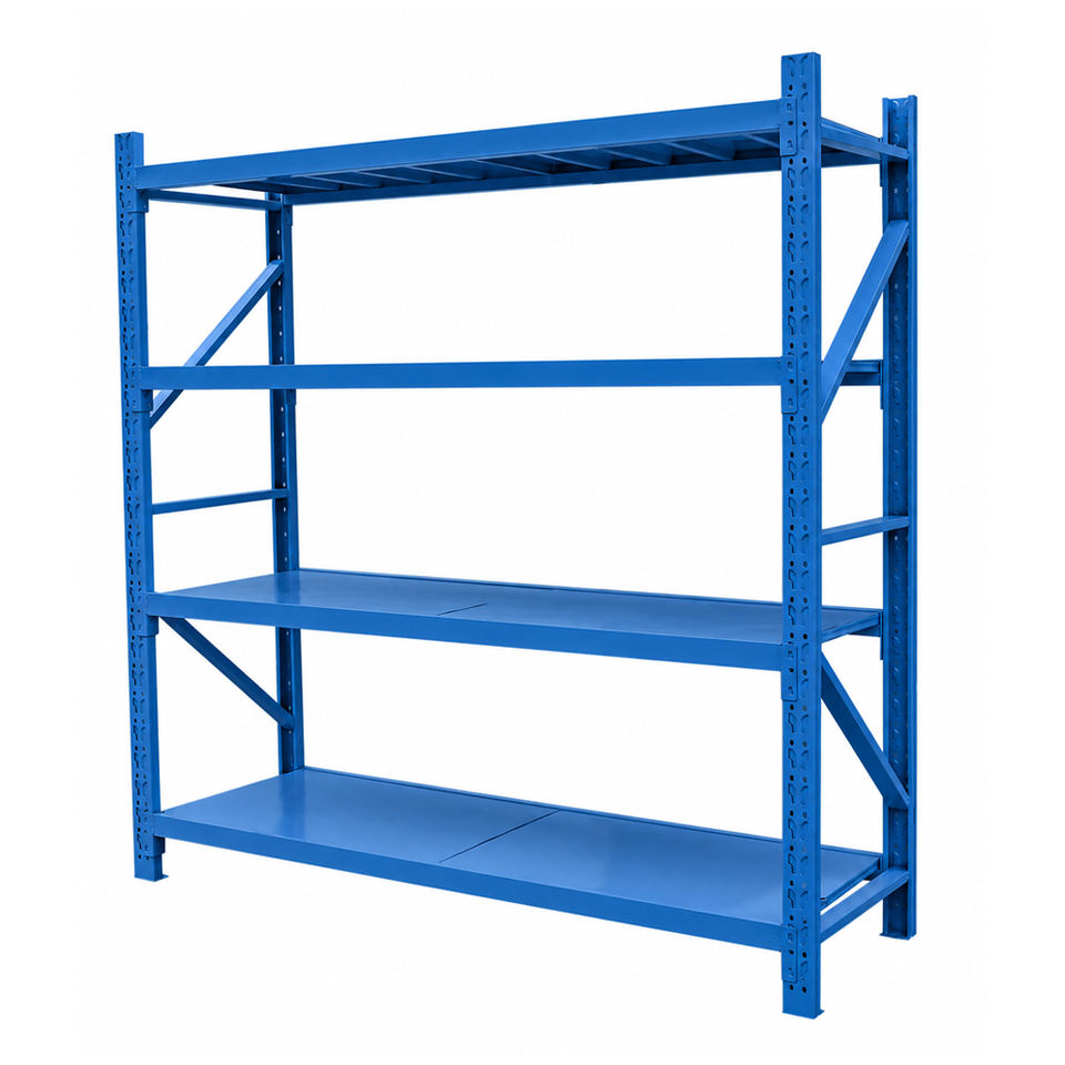 Warehouse Rack One Level Heavy Duty Cold-Rolled Steel Warehouse Racking 500kg Per Shelf ...