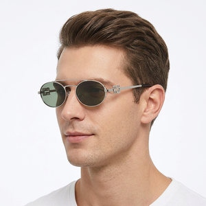 RTS Oval Metal UV Protection <b>Sunglasses</b> 2026 Trending Retro for <b>Men</b> and Women's Sun Glasses - Product Image 5