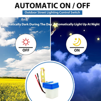 Interrupteur photoélectrique électronique automatique CNRIYA AS06-2310G 105-305V, marche/arrêt, jour/nuit, indice de protection IP54/IP44, LED disponible, matériau PC/PP