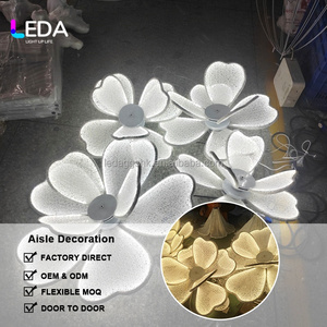 LEDA Wedding Decoration White Warm Color Wedding Aisle Decoration With Light Giant Flower Led <b>Floor</b> <b>Lamp</b> for Events Decor - Product Image 2
