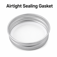 Pot en plastique PET de 50 ml, 100 ml, 250 ml avec couvercle en aluminium, sans BPA, ambre, noir, bleu, pot cosmétique, récipient de stockage de crème de qualité alimentaire