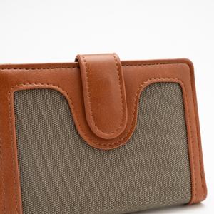 Porte-cartes court vintage en cuir PU avec logo personnalisé, blocage RFID, petit portefeuille pour femme, porte-monnaie, pince à billets, fermeture à glissière SINCERE - Product Image 4