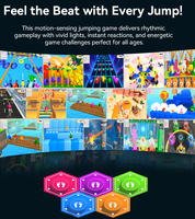 Système de jeu interactif de fitness par le mouvement avec LED au sol pour les centres d'enfants, les parcs et les zones d'activités intérieures