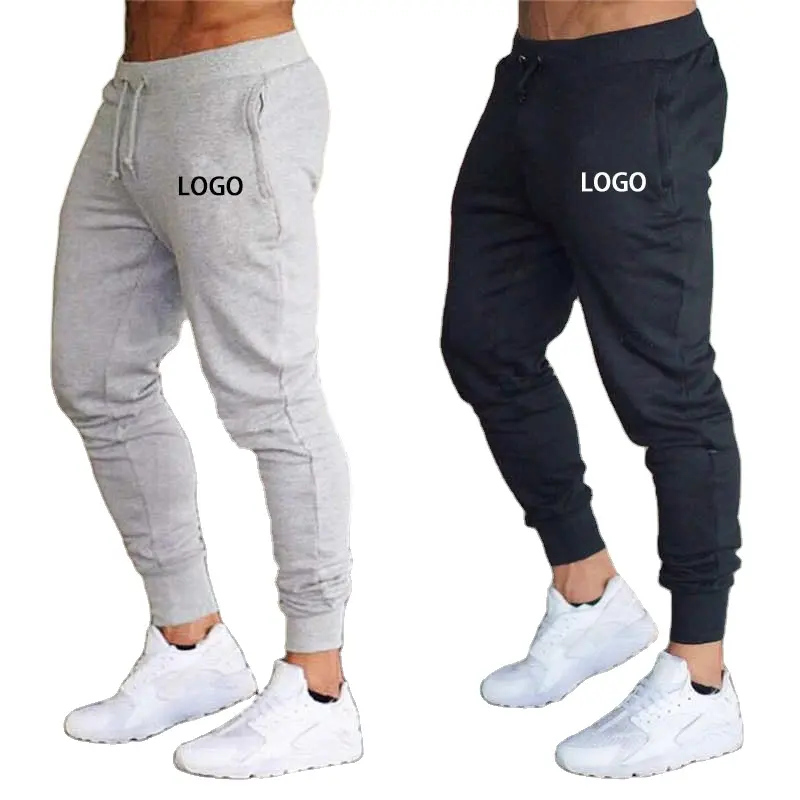 Özel Logo baskı erkek eşofman pamuk eşofman pantolon süblimasyon Joggers erkek spor giyim konik Slim Fit Sweatpants yumuşak