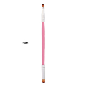 Stylo de manucure professionnel double usage pour poudre à ongles, dégradé, points de couleur, estompeur halo et tampon, avec manche en nylon à virole sertie - Product Image 4