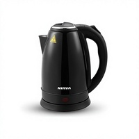 Bouilloire Électrique Transfrontalière en Acier Inoxydable de Qualité Alimentaire, Chauffe-Eau Domestique à Ébullition Rapide avec Arrêt Automatique, 1350W, 1.2L