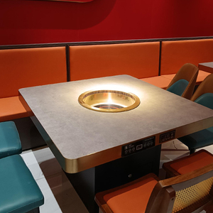 Tavolo da Pranzo Commerciale per Hot Pot Senza Fumo con Purificatore di Fumo Integrato per Catering - Product Image 3