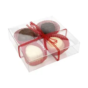 Transparent Plastic Gift Box Transparent Soft Clear Gift Plastic Chocolate Packaging Box