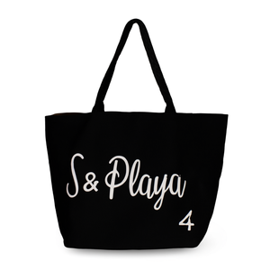 Bolso de Playa Angelina de Lino 55x38x17Cm con Bolsa Pequeña Estampada - Product Image 1