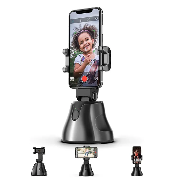 Christmas Gifts Auto Tracking 360 Rotate Mobile Phone Holder Smart Selfie Robot Live Stream Smart Shooting Camera Phone mount