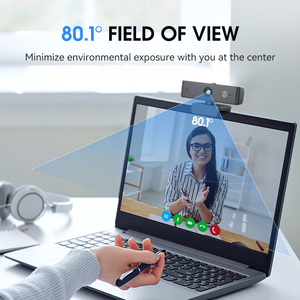 Cámara <span class=keywords><strong>Web</strong></span> 4K 30fps 1080P 90fps 60fps Full HD con Enfoque Automático, 2 Micrófonos, Conexión USB 2.0 para Laptop y Streaming - Product Image 3