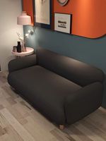 Canapé moderne minimaliste en tissu monobloc, confortable, rembourrage en éponge haute densité, pieds en bois massif, mobilier de maison
