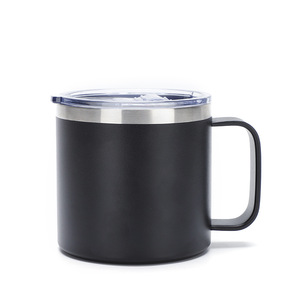 Mug à café Avodvo 12 oz en acier inoxydable sans BPA, à double paroi, isolé sous vide, style classique, avec deux couvercles, pour les voyages, la maison, le bureau, l'extérieur - Product Image 5