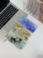Série d'étuis de téléphone portable élégants en époxy étanche avec motif marbré pour iPhone 17 16 15 14 13 12 11 Pro Max Plus