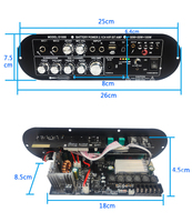 Placa Amplificadora Digital para Subwoofer D1000 de 2.1 Canales, 50W+50W+100W, 12v, Amplificador de Potencia para el Hogar, con Control de Tono Alto/Bajo, Recargable