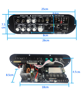 Placa Amplificadora Digital para Subwoofer D1000 de 2.1 Canales, 50W+50W+100W, <span class=keywords><strong>12v</strong></span>, <span class=keywords><strong>Amplificador</strong></span> de Potencia para el Hogar, con Control de Tono Alto/Bajo, Recargable - Product Image 3