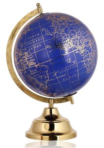Desktop Armillary <b>Globe</b> <b>Rotating</b> Brass Polish Aluminum Base Office Home Decoration Handmade Digital Printing Decorative <b>Globe</b> - Product Image 3