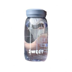 Vaso de Agua Portátil, Estilo INS, Bonito y Transparente, Vaso de Plástico para Leche, para Beber Directamente - Product Image 5