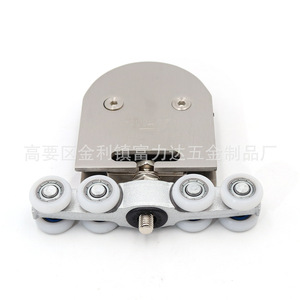 F-406 Stainless Steel Glass Door Roller 120kg Load 10mm Shaft <b>Brushed</b> Finish For Sliding Glass Doors - Product Image 1
