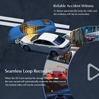 Hidden 1080P Hd Rijrecorder Ondersteunt App Optionele Gps Met Bewegingsdetectie Adas Nachtzicht Voor En Achter Dashcam
