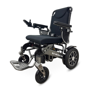 KSM-606 New Arrival <b>Electric</b> Rollator Wheelchair Quickie Charge Battery Max 150Kg Loading High Capacity Aluminum Alloy Foldable - Product Image 3