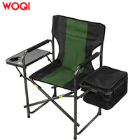 WOQI best-seller Chaise de camping pliante portable d'extérieur avec table d'appoint et réfrigérateur