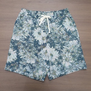 OEM Men's Floral Printed <b>Board</b> Shorts Mid Waist Drawstring Casual Bermuda Shorts Breathable Polyester Fabric Shorts - Product Image 1
