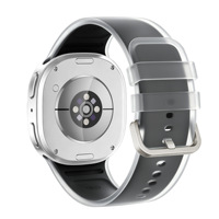 Bracelet de sport respirant à bordure transparente, style gelée, en silicone souple, avec fermoir auto-agrippant pour Watch 9/8/8