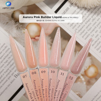 Gel Constructeur Liquide Blanc Scintillant Sans HEMA & TPO, Gel BIAB Brillant en Bouteille, Gel de Construction pour Ongles Soak Off, Étiquette Privée