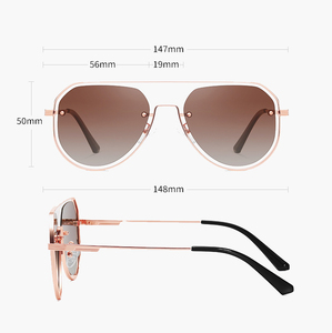 แว่นสายตาสไตล์ใหม่ล่าสุดสำหรับทุกเพศแฟชั่นแบบยูนิเซ็กส์เฉดสีโลหะแว่นตาขับรถปรับแต่งได้เลนส์ TAC แว่นตากันแดดโพลาไรซ์ - Product Image 3