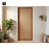 Portes intérieures en bois personnalisées pré-assemblées, design moderne et actuel, portes en bois composite et rotin pour maisons