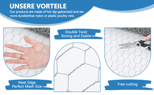 Grillage hexagonal flexible pour jardin agricole, anti-rouille, galvanisé - Product Image 1