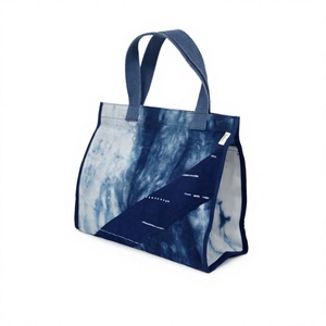 Trendy Blue Tie Dye <b>Canvas</b> <b>Tote</b> Bag Casual Fashion Handbag Eco Friendly Reusable Shopping Bag Lightweight Daily <b>Canvas</b> <b>Tote</b> - Product Image 2