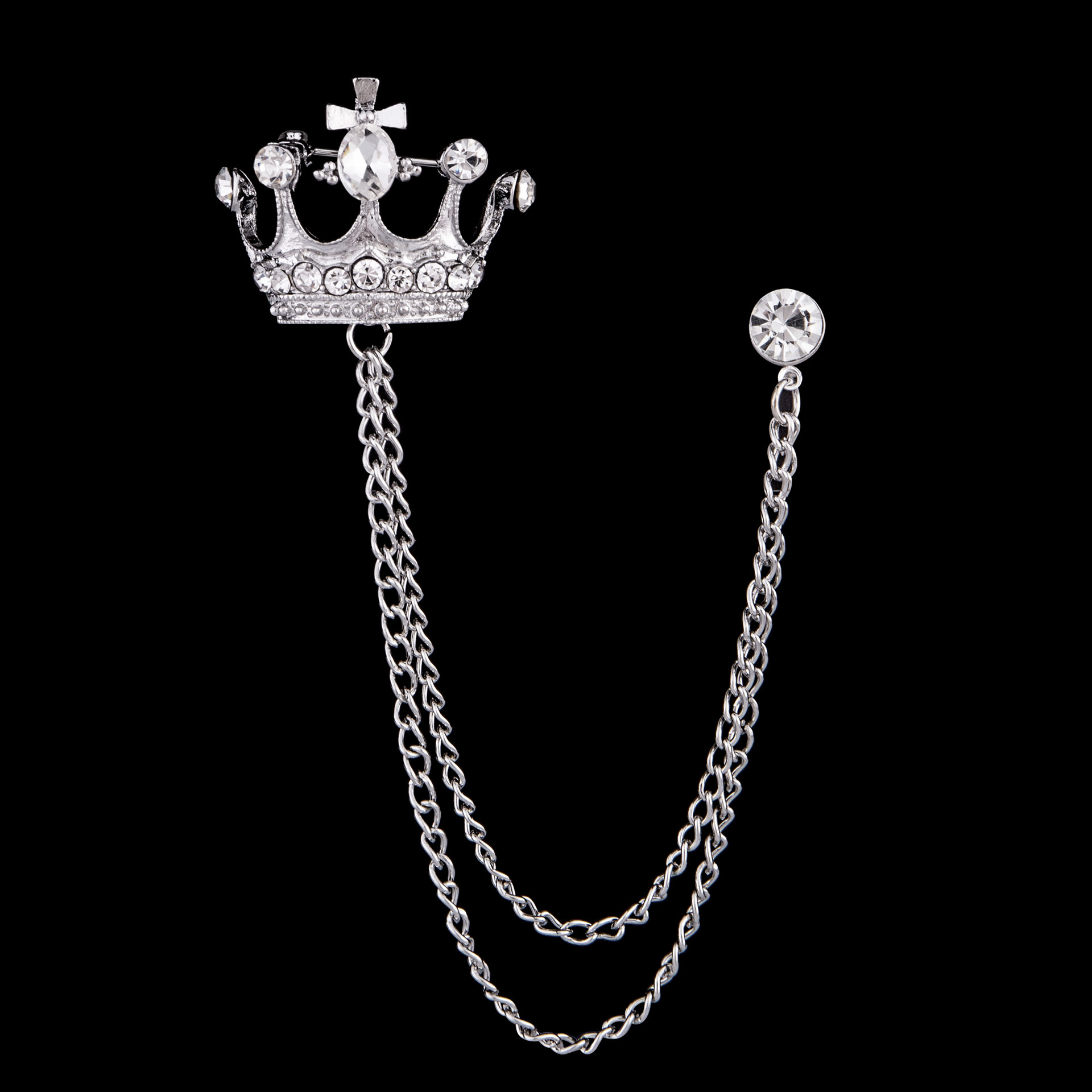 Spilla a corona Moda Oro Argento Spilla da abo Spilla a corona Moda Oro Argento Spilla da abo
