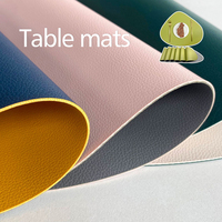 Tapis de bureau en cuir Pu personnalisé impression couleur nordique haute qualité Restaurant napperons personnalisables pour Table à manger napperons