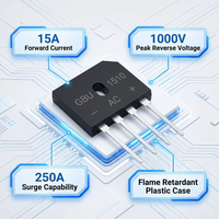 Composants électroniques : Diodes 4-SIP, GBU GBU1510 15A 1000V – Service complet