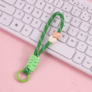 Creative Durable Eco-Friendly Nylon Letterpress Printed Colored Rope Knot Keychain Car Key <b>Ring</b> Phone Strap Mobile Phone Bag - Product Image 6