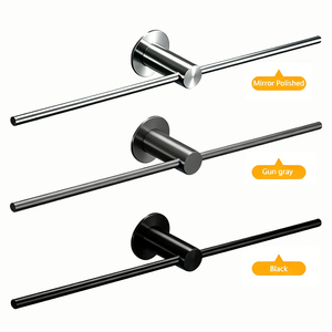 Portasciugamani e <span class=keywords><strong>Porta</strong></span> Ciabatte da Parete Moderno in <span class=keywords><strong>Acciaio</strong></span> Inox 304 Spazzolato Senza Foratura per <span class=keywords><strong>Bagno</strong></span> - Product Image 1